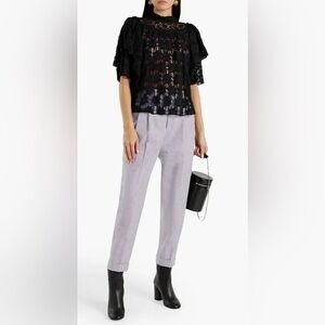 Isabel Marant Étoile Lowea Houndstooth Pants Lilac 40 NWT $370